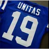 00980098Goodjob Men Youth women Vintage Johnny Unitas 1970 3/4 SLEEVE Football Jersey size s-4XL or custom any name or number jersey