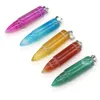 Arrowhead Point halfedelsteen Pillar Pendulum Hanger DIY Men Collier energie Sieraden maken Hip hop Retro Punk Style