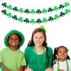 St Patrick's Day Banner Dekorationer Flaggor Felt Shamrock Clover Garland Green Irish Party Supplies Ornament XBJK2201