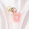 Peach Moisturizing Lipgloss Fruit Scent Women's Keychain Lip Gloss Vegan Glitter Set Vendor