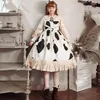 Swobodne sukienki królewska bajka japońska miękka siostra księżniczka lolita sukienka żeńska krowi wzór drukowany oryginalny fabryka WQ1597