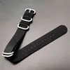 Män Dykning Titta Tillbehör 20mm 22mm Generic Watchband Nato Nylon Vattentät Gummi Belt Steel Sports Strap