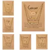 3 pezzi / set oro argento acciaio inossidabile stella segno zodiacale senza collo 12 costellazioni ciondolo collana donna catena in oro collana uomo gioielli regalo