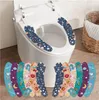 Toilet Siège Coussin Stickers PVC lavable salle de bain ADHESIVE ANIAML imprimé Coussin de coussin réutilisable Pâche Fournitures de ménage