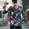 Корейские мужчины Blazers мода напечатанные повседневные тонкие костюма куртка свадьба бизнес блейзер мужская одежда Masculino костюм Homme 210527