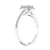 Sparklingsmycken 100 Real 925 Sterling Silver Emerald Cut White Topaz Cz Diamond Gemstones Löfte kvinnor Wedding Ring WJL30634046439
