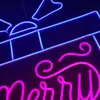 クリスマスギフトボックスサインホリデー照明パーティーホームバー公共の場所手作りネオンライト12 Vスーパーブライト