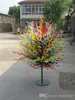 Lámpara de decoración de jardín al aire libre, lámparas de pie artísticas, árboles de flores multicolores, escultura de vidrio soplado a mano para la venta