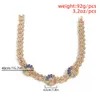 Punk enkla överdrivna smycken med geometrisk rund retro rhinestone halsband färg sol blomma halsband för kvinnlig x0707