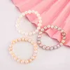 8~9 mm large size real natural frh water frhwater cultured shape stretch elastic wholale pearl bangle bracelets