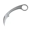 Coltelli tattici da artiglio Karambit 440C Stone Wash Blade Full Tang Manico in acciaio Coltello a lama fissa H5435