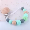 2021 Baby Pacifier Clips Silica Gel Pacifier Soother Holder Beaded Clip Chain Nipple Teether Dummy Strap Chain Baby Shower Gift