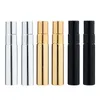 200PCs 5 ml UV guld silver svart parfymautomizer tom reseflaska Parfum Kvinnor Pocket Spray Refillerbara Glasflaskor Högkvalitativ 4581 Q2