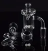 喫煙4mm底45 90度クォーツバンガーネイル10mm 14mm 18mmの男性女性とUfo Carb Cap Terpパールボール