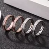 couple Diamond screw ring womens stainless steel zircon jewelry gifts for woman