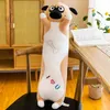Creative gift big eyed cat doll cute Harry dog long pillow for girl's birthday gift new cute pet animal plush toy Christmas gift Y211119