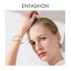 Enfashion Leuke Vis Opening Manchet Armbanden Armbanden voor Vrouwen Goud Kleur Parel C Vorm Lijn Lady Bangle Fashion Sieraden B2019 Q0720