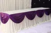 20 pés comprimento branco gelo mesa saia toalha de mesa com top swag cortinas para casamento evento festa aniversário festivo bebê chuveiro decoração