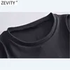 Women Basic O Neck Shoulder Hollow Out Design Black Knitted Casual Slim T-shirt Female Chic Summer Tops T800 210416