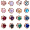 925 argent Sterling coeur alliage opale rose bleu série perles ajustement pandora 3mm Bracelets bricolage pendentif charme bijoux