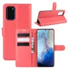 Litchi Stria BookCover Wallet Telefoonhoesjes voor Samsung Galaxy S21 A51 A12 A21S A71 A41 S20 plus A02S Luxe lederen Flip Standstand met kaartslotkast