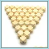 Wood Loose Beads Jewelry Spacer Natural Unfinished Geometric Diy Wooden Necklace Making Findings 100Pcs/Lot 10-20Mm Drop Delivery 2021 Ivrhh