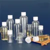 Empty Refillable PET Transparent Plastic Jar Bottles Travel Cosmetic Container with Screw Lid 5ml 10ml 20ml 30ml 50ml 60ml 80ml 100ml 120ml 150ml 200ml