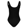 Kvinnor Retro Elastisk Högklipp Låg Bak En bit Badkläder Sommar Beachwear Badkläder Kvinna Solid Färg Bodysuit för 2021 One-Piece