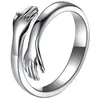 Marque de luxe Designer Band Anneaux Femmes 925 bague en argent sterling câlin forme 2022 saint valentin cadeau couple Amant Bijoux