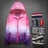 Höstjacka för kvinnor Hooded Patchwork Women's Spring Windbreaker Light med dragkedja Kvinnlig kappa Outwear 211029