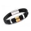 Charm Bracelets Handmade Genuine Leather Weaved Double Layer Men Bangles Casual Sporty Chain Link Fashion9829111