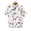 Shirt Mannen en Dames Zomer Revers Butterfly Print Casual Korte Mouw Heren Shirts