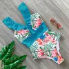 Swimsuits Sexy Strip Imprimir Swimwear Mulheres Swimsuit Push Up Bathing Suits Beach Wear Swim Halter Monokini 210702