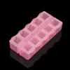 10 Raster Plastic Nail Tool Sieraden Opbergdoos Rhinestone Organizer Container Case Nails Kunstbenodigdheden RRE13338