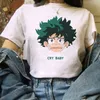 T-tröja Kvinnor Fashion Tshirt Tryckt Boku Ingen Hero Academia Anime Kawaii Himiko Toga T-shirt Grafiska Toppar Tees Male 90s G220310