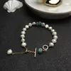 Klassisk Mode Natursten Pearl Pendant Armband för Kvinna Utsökt Ny Lucky Manschett Bracelet Anniversary Gift Luxury Smycken