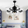 Takfläktar Fairy Modern Fan With Light and Control LED Fixtures 220V 110V Dekorativ för hemvardagsrum sovrum restaurang