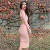 Spring Sexy Backless Women Bandage Dress Long-Sleeved Hollow Bodycon Club Celebrity Evening Party Midi Long Vestidos 210527