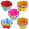 Silicone Cupcake Mold 5pc/Lot Heart Cakes Muffin Molds Bakeware Non-Stick Heat Resistant Reusable Kitchen Cooking Maker DIY Cake RRF11443