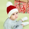 Bebê material pompom chapéu de natal inverno miúda miúda bebê menino menino chapéus aquecido espessura crianças infantil beanie beanie bonnet casquette enfant xmas presentes