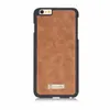 Carteras 2 en 1 Funda para teléfono con billetera para iPhone 6 Plus / 6s Plus, funda protectora de cuero genuino con monedero con cremallera y tarjetero1