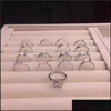 Ustawienia biżuterii Błyszczące 16 stylów Perła Pierścień 925 Sier Pierścienie DIY Dla Kobiet Odpowiedni 7-9mm Regulowany Rozmiar Dostawa Drop Dostawa 2021 Ixmua