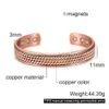 Twisted Pure Copper Armbanden Mannen Gezondheid Energie Magnetische Armband Voordelen Heren Verstelbare Manchet Bracbanden Armbanden Gezondheid Koper Q0717