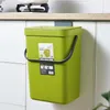 1 PC TRIAL CAN Z pokrywką Wall Montowane Wiadro Sanitarne Kuchnia Szafka Drzwi Wiszące Plastikowe Przechowywanie Bin Magazynowe Narzędzia do czyszczenia 211222