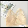 Camisoles Tanks Womens Apparel Drop Delivery 2021 Women Lace Deep Vneck Summer Tank Top Beauty Back Padded Bra Female Underwear X87T4