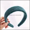 Headbands Hair Jewelry Women Winter Plush Fashion Warm Girls Aessories Sweet Vintage Wide Side Band Hoop Tiara Hairband Drop Delivery 2021 G