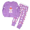 Hot Pink Cat Baby Girls Pyjamas 100% Bomull Höst Långärmad 2 3 4 5 6 7 år Barn PJ's Boys Pijama Girl Hemkläder 210413