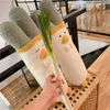 plush toy stuffed doll cartoon animal Scallion green Chinese onion Allium fistulosum style long body duck pillow cushion 1pc H1025