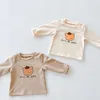 Autumn New Bear Print Long Sleeve t Shirt for Baby Boy Infant Girl Plaid Leggings Kids Knit Cardigan Coat 3pcs Baby Clothes Set G1023