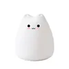 Night Lights Cute Animal Little Cat Touch Sensor Control LED 3 Batteries Soft Silicone Lamp Lantern Gift Decorative179L